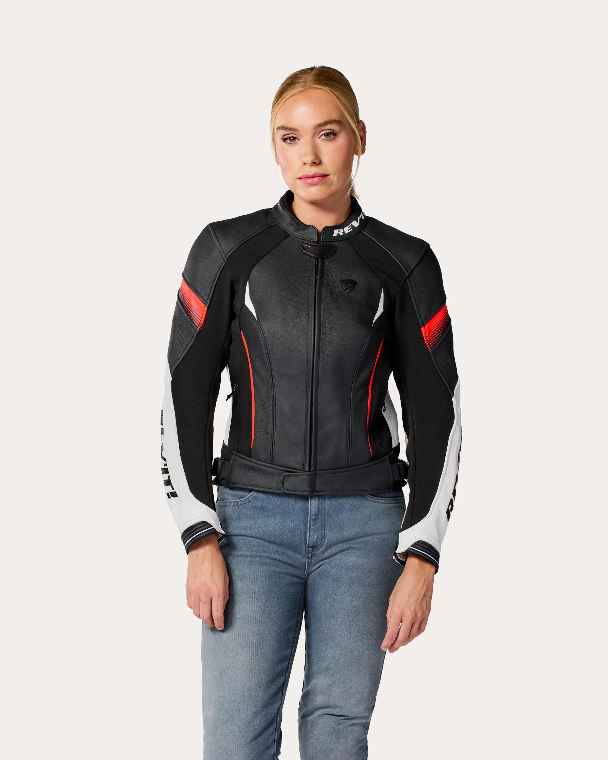 Jacket Xena 4 Ladies | White-Neon Red - Image 3