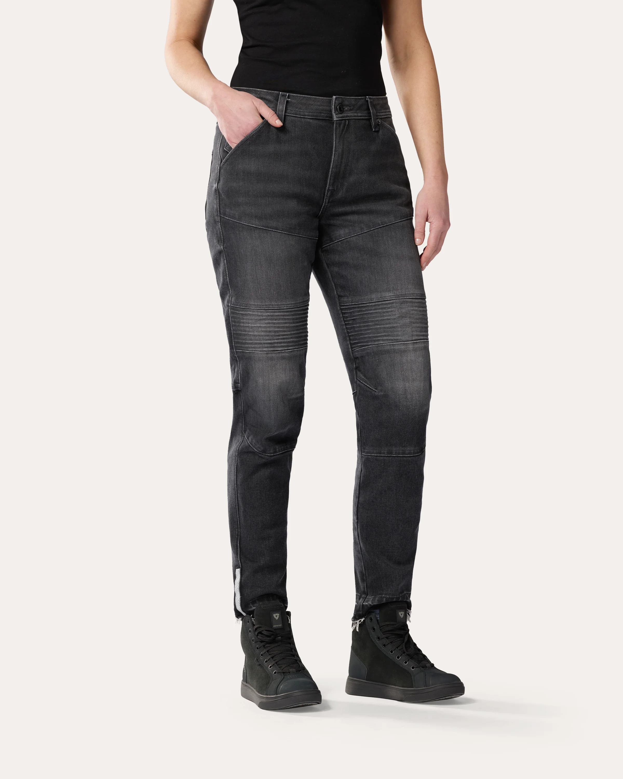 Jeans Moto 2 Slim Ladies | Dark Black Stone - Image 3